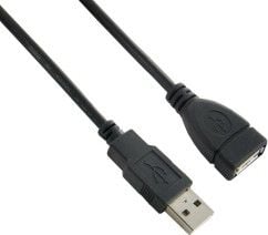 Cablu prelungitor Lanberg CA-USBE-10CC-0050-BK, USB 2.0 AM-AF 5m, Negru