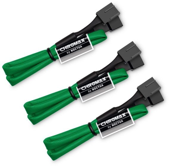 Cablu prelungitor ventilator, 4 pini, 30 cm, 3x, verde (NA-SEC1.green)