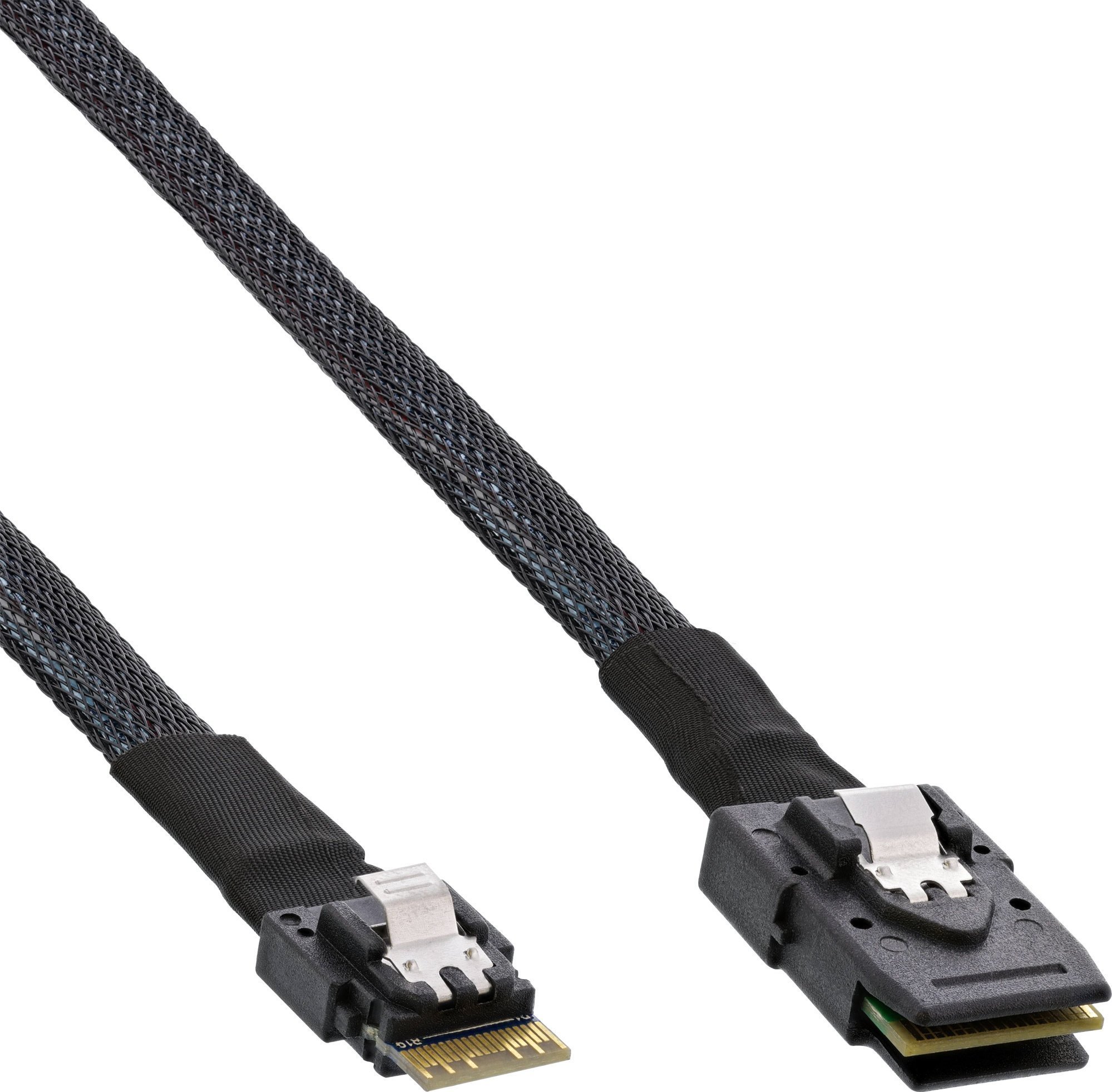 Cablu SAS subțire InLine InLine®, SFF-8654 cu Mini SAS SFF-8087, 12 Gb/s, 0,5 m