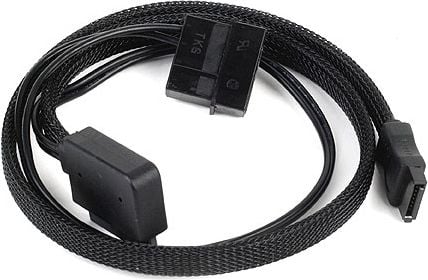 Cablu silverstone SATA - Slim unghi SATA negru (SST-CP10)