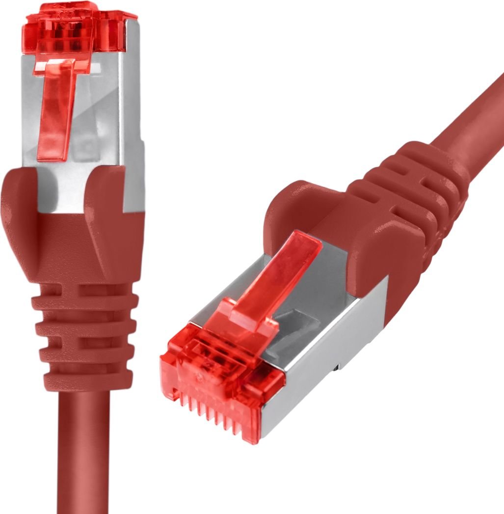 Cablu Spacetronik RJ45 CAT 6 S/FTP AWG27 LSZH roșu 3m