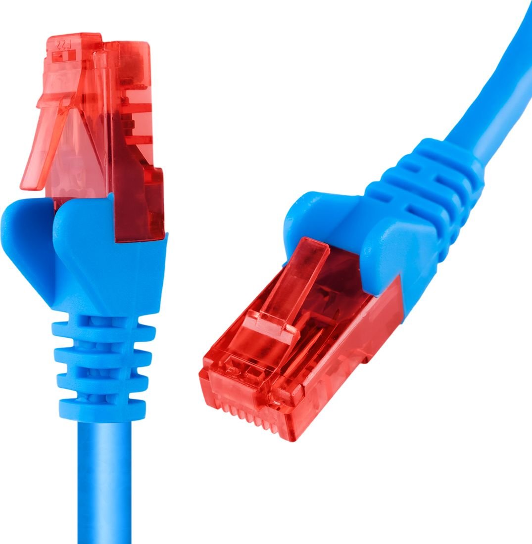 Cablu Spacetronik RJ45 CAT 6 U/UTP AWG24 albastru 10m