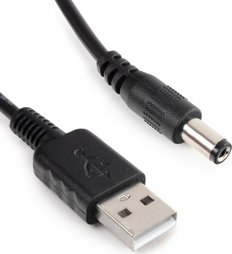 Cablu Spacetronik USB-A - DC 3,5 mm 1 m Negru (PS_UDC_135_35_010)