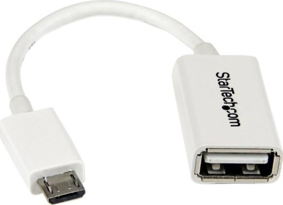 Cablu StarTech Adaptor StarTech USB 2.0 MicroB la A 0,13 m M/F alb