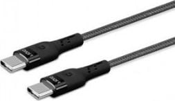 Cablu transfer date si incarcare, Savio, CL-151, USB-C 2.0 la USB-C 2.0, 3A, 2m, Negru