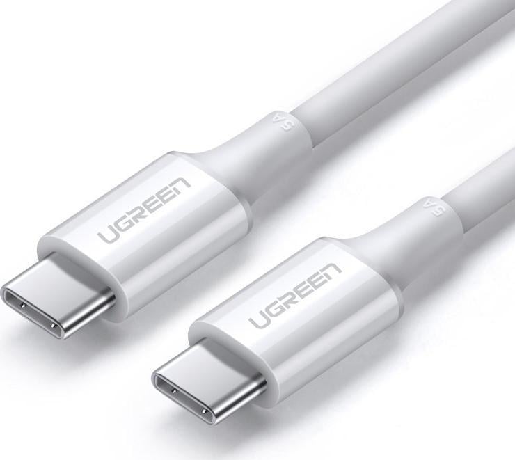 Cablu Ugreen USB Tip C - USB Tip C PD 100W 5A 2m alb (US300)