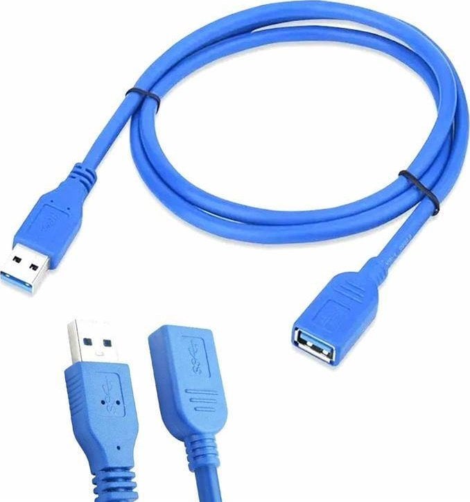 Cablu USB Aptel Cablu USB 3.0 tip AA 150cm pentru transmisie date albastru KP9A