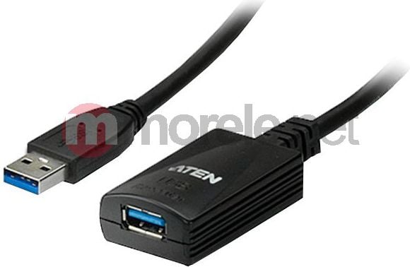 Cablu USB Aten USB-A - USB-A 5m negru (UE350AT)