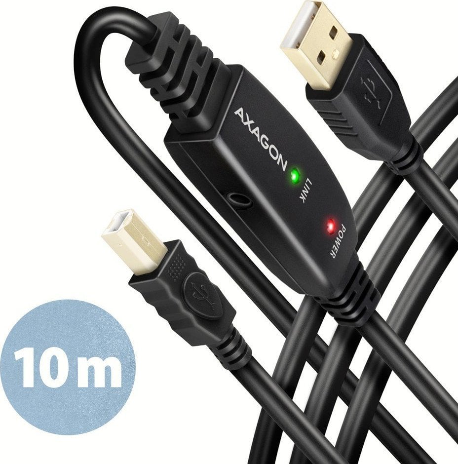 Cablu USB Axagon ADR-210B USB 2.0 AM -> Cablu BM Cablu patch/amplificator activ 10m