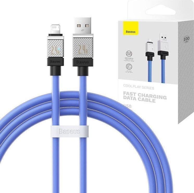 Cablu USB Baseus Cablu de încărcare rapidă Baseus USB-A la Lightning CoolPlay Series 2.4A 1 m (violet)