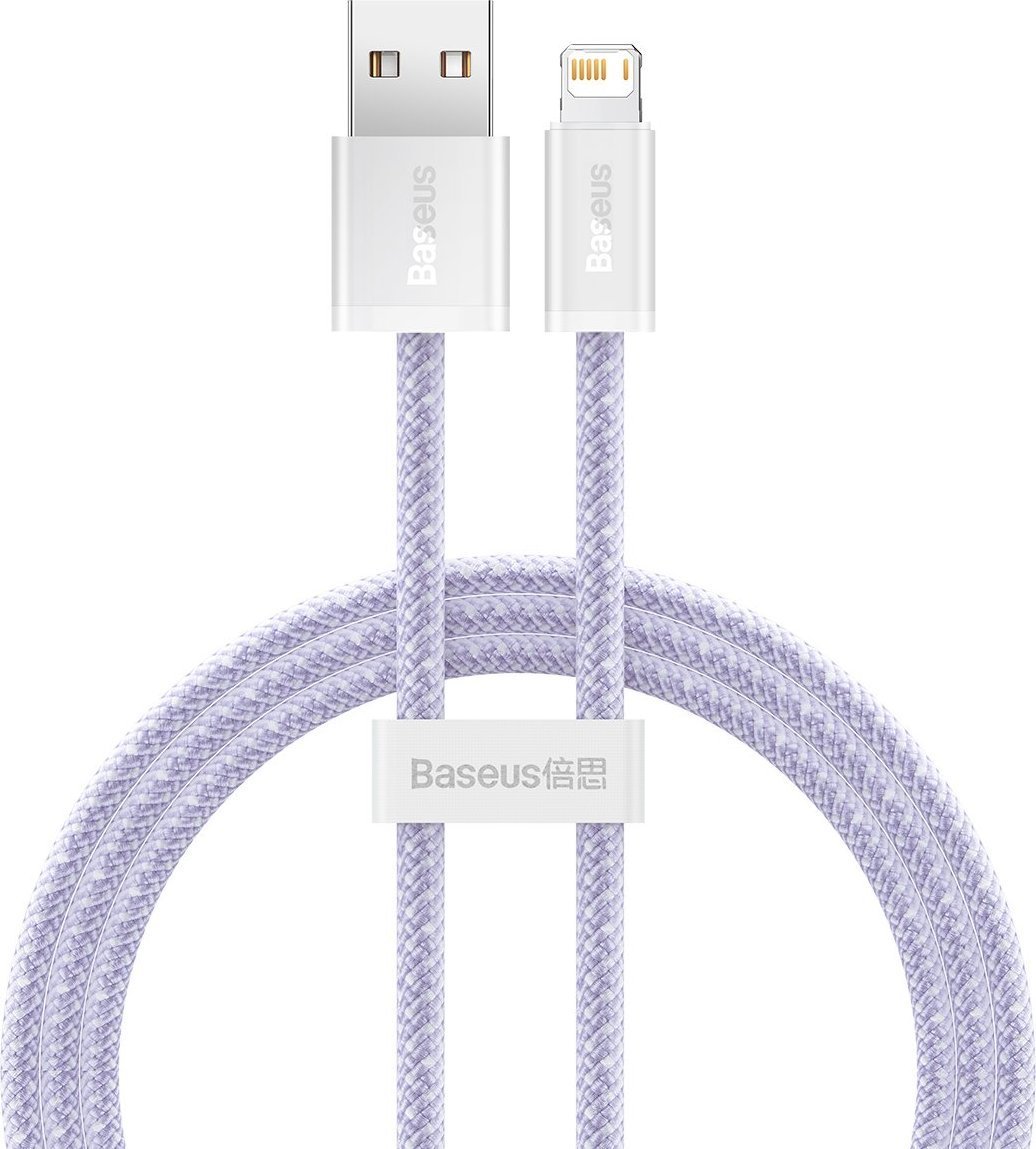 Cablu USB Baseus Cablu USB la Lightning Baseus Dynamic 2, 2,4 A, 1 m (violet)