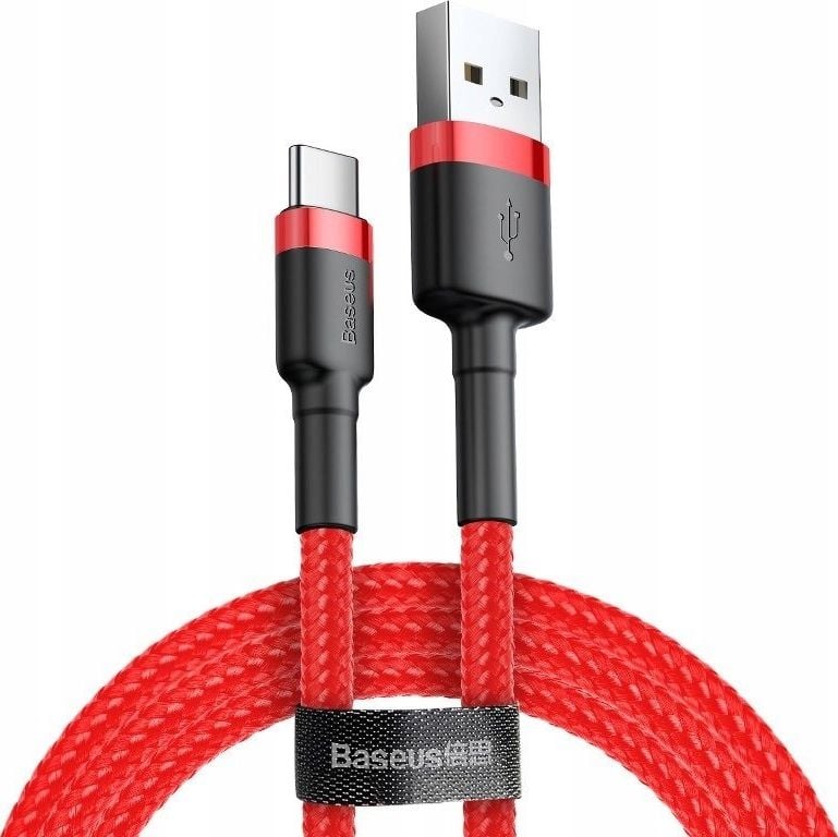 Cablu USB Baseus USB-A - USB-C 1 m roșu (SB5710)