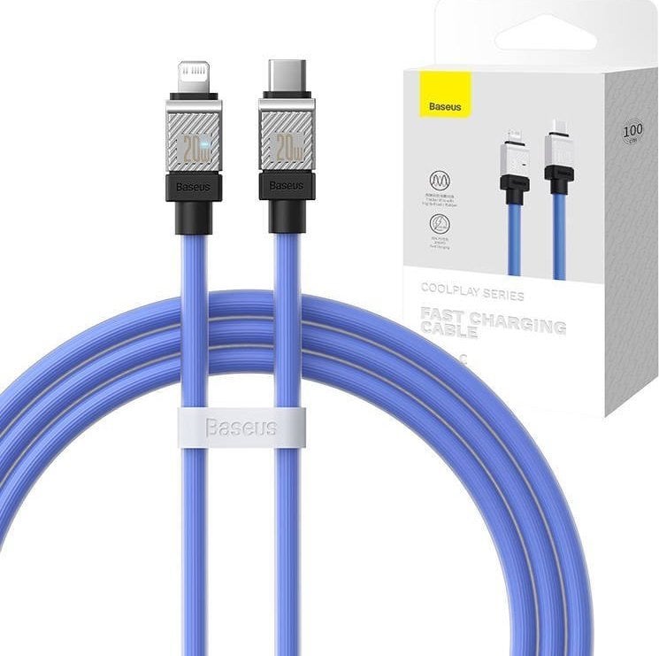 Cablu USB Baseus USB-C de la Baseus la seria Lightning CoolPlay 20W Cablu de încărcare rapidă de 1 m (violet)