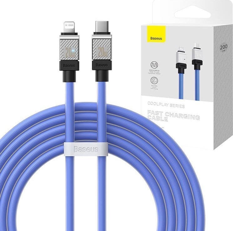 Cablu USB Baseus USB-C de la Baseus la seria Lightning CoolPlay 20W Cablu de încărcare rapidă de 2m (violet)