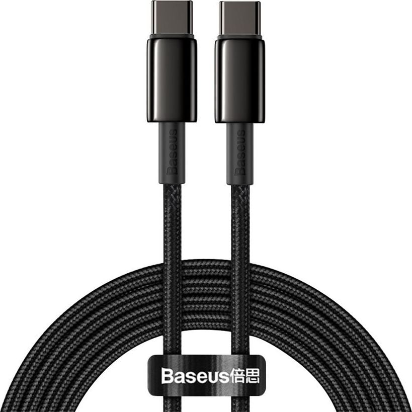 Cablu USB Baseus USB-C - USB-C 2 m Negru (CATWJ-A01)