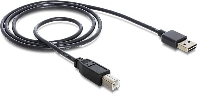 Cablu USB Delock EASY-USB A-B M-M 2m negru 83359