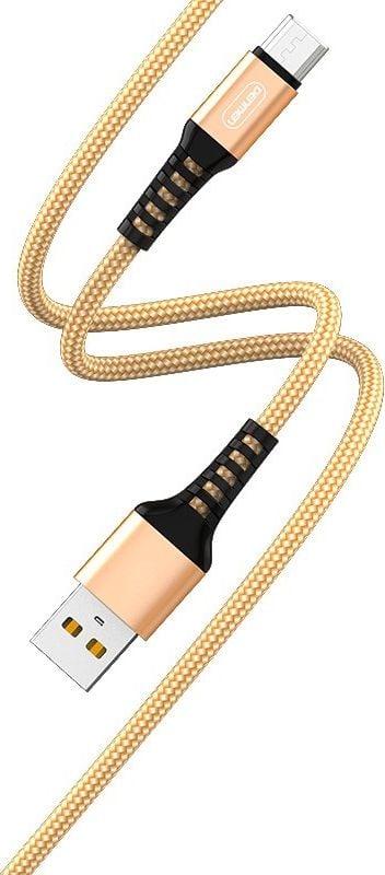 Cablu USB Denmen USB-A - microUSB 1 m Aur (29357)
