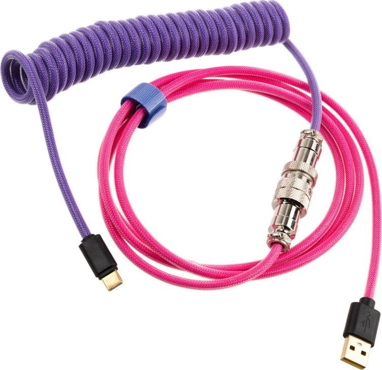 Cablu USB Ducky USB-A - USB-C 1,8 m violet-roz (DKCC-JKCNC1)
