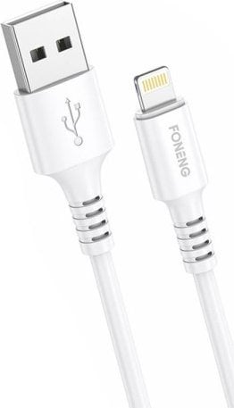 Cablu USB Foneng Cablu USB la Lightning Foneng X85 iPhone 3A Încărcare rapidă, 1 m (alb)