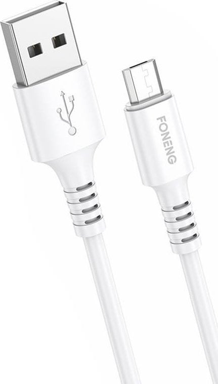 Cablu USB Foneng Cablu USB la Micro USB Foneng X85 3A Încărcare rapidă, 1 m (alb)