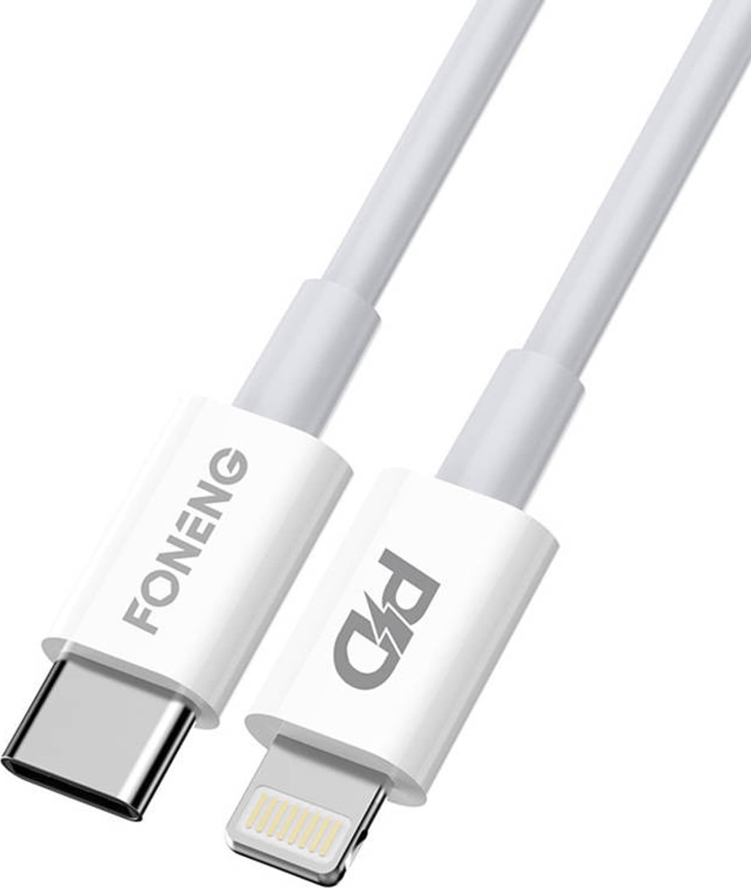 Cablu USB Foneng Cablu USB-C la Lightning Foneng X31, 3A, 2M (alb)