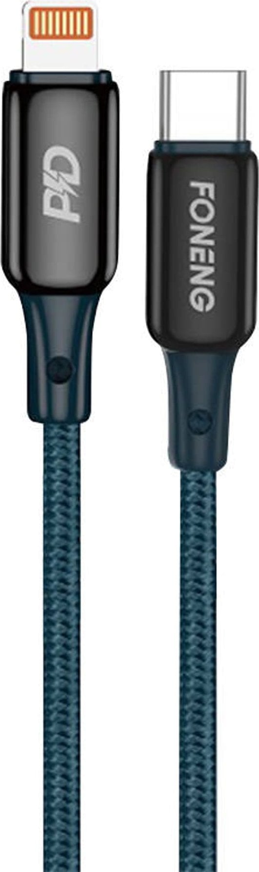 Cablu USB Foneng Cablu USB-C la Lightning Foneng X87 30W 1,2m (albastru)