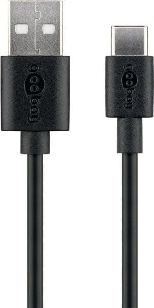 Cablu USB Goobay USB-A - USB-C 3m negru (59124)