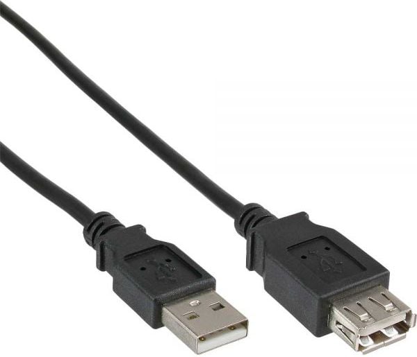 Cablu USB InLine USB-A - 1,8 m negru (34618B)