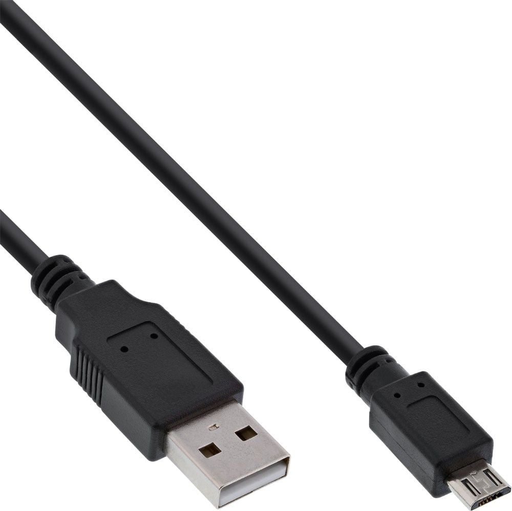 Cablu USB InLine USB-A - microUSB 1 m Negru (S-31710)