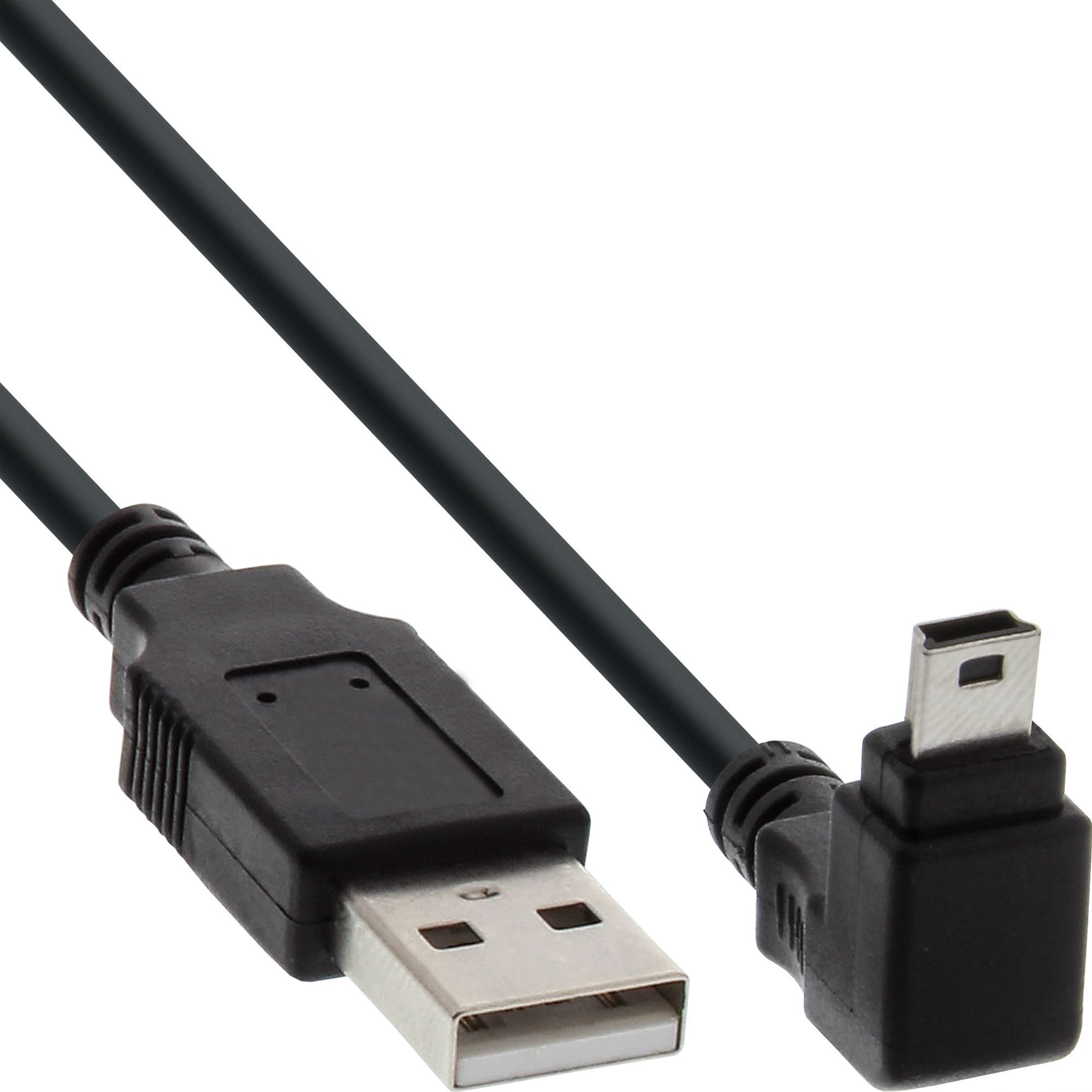 Cablu USB InLine USB-A - miniUSB 0,3 m Negru (34203)