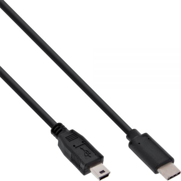 Cablu USB InLine USB-C - miniUSB 3 m Negru (35753)
