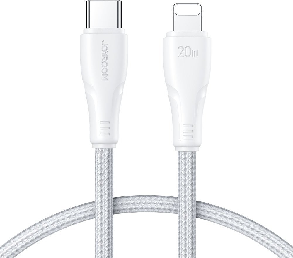 Cablu USB Joyroom Joyroom Cablu USB C - Seria Lightning 20W Surpass pentru încărcare rapidă și transfer de date 0,25 m alb (S-CL020A11)