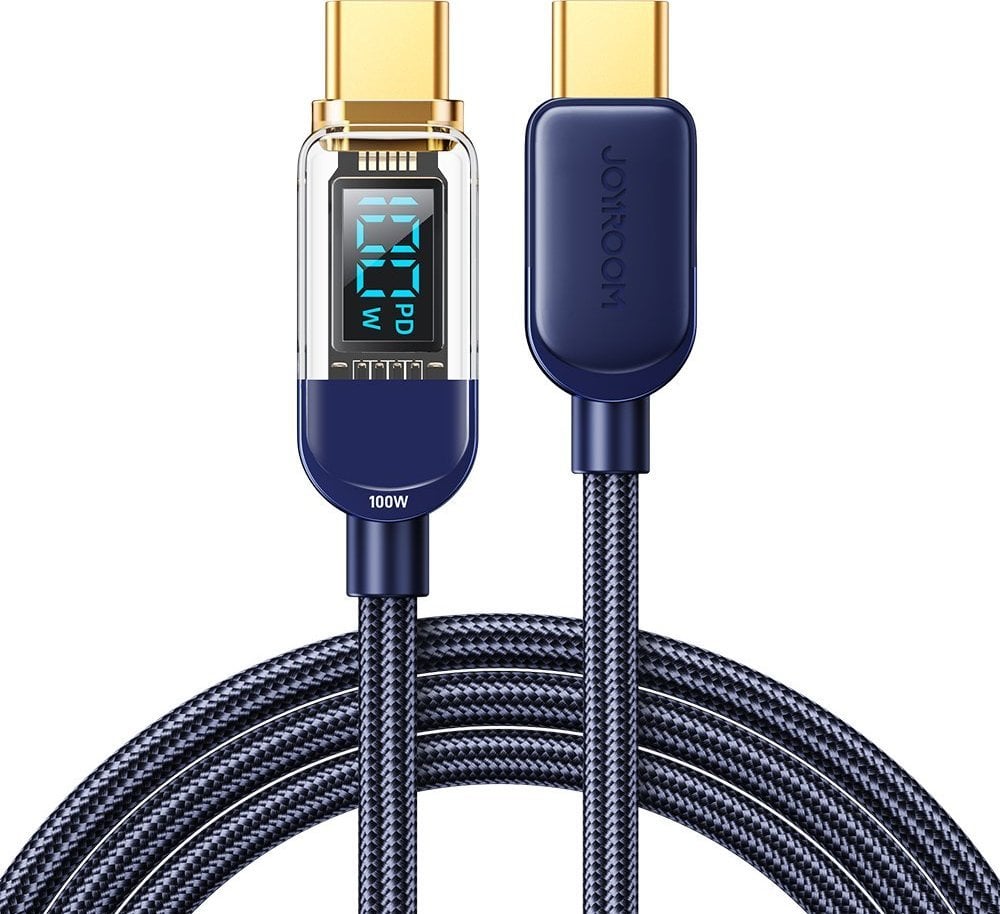 Cablu USB Joyroom Joyroom Cablu USB C USB C 100W pentru încărcare rapidă și transfer de date 1,2 m albastru (S-CC100A4)