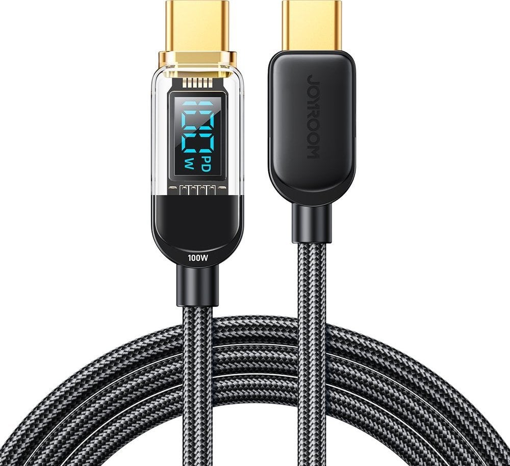 Cablu USB Joyroom Joyroom Cablu USB C USB C 100W pentru încărcare rapidă și transfer de date 1,2 m negru (S-CC100A4)