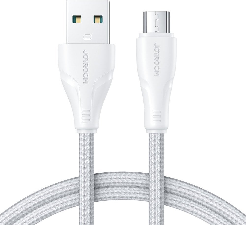 Cablu USB Joyroom Joyroom Cablu USB - micro USB 2.4A Surpass Series pentru încărcare rapidă și transfer de date 2 m alb (S-UM018A11)