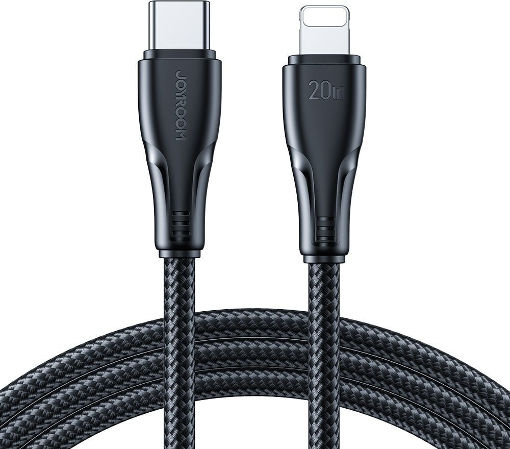 Cablu USB Joyroom Joyroom USB C - Cablu Lightning 20W Seria Surpass pentru încărcare rapidă și transfer de date 3 m negru (S-CL020A11)