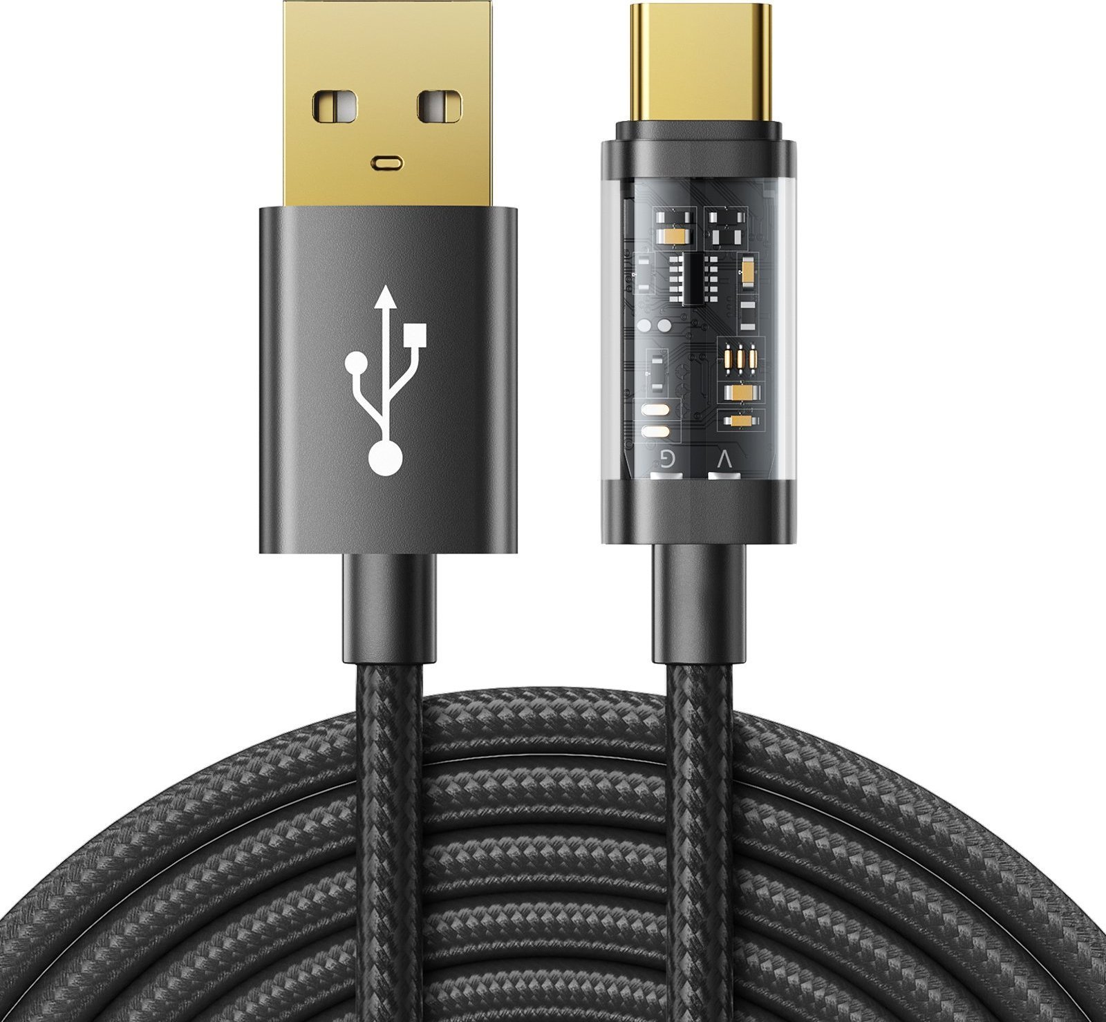 Cablu USB Joyroom USB-A - USB-C 2m negru (JYR459)