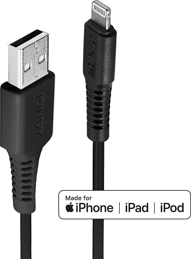 Cablu USB Lindy Cablu USB Lindy 31321 - Apple Lightning - 2m