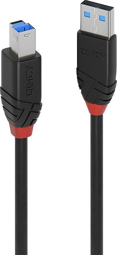 Cablu USB Lindy USB-A - USB-B 10m negru (43227)