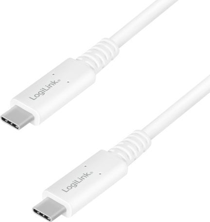 Cablu USB LogiLink Logilink USB 4 Anschlusskabel USB-C Gen3x2,E-mark,8K,1m,wei