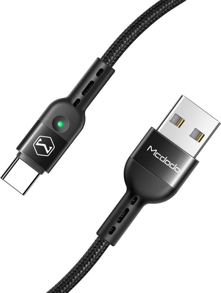 Cablu USB Mcdodo USB-A - USB-C 1,8 m negru (74593)