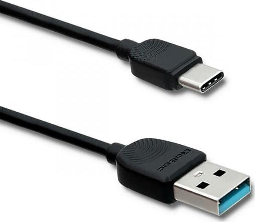 Cablu USB Qoltec USB-A - USB-C 1,2 m Negru (50391)