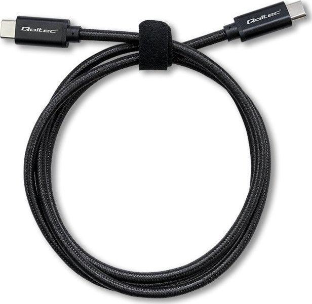 Cablu USB Qoltec USB-C - USB-C 1 m Negru (52361)