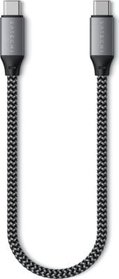 Cabluri - Cablu USB Satechi USB-C - USB-C 0,25 m negru-argintiu (ST-TCC10M)