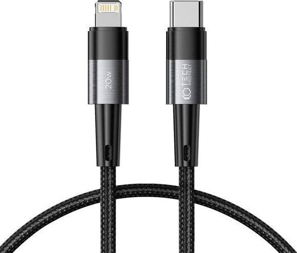 Cablu USB Tech-Protect 20W 3A 0,25m USB-C - Lightning Tech-Protect UltraBoost Gri