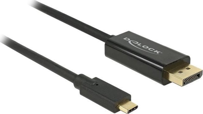 Cablu USB tip C > DisplayPort Delock, 1m, 4k 60 Hz T-T , Negru