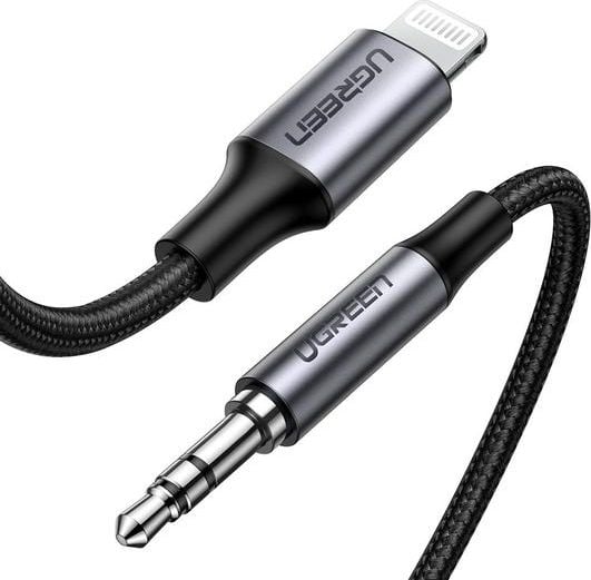 Cablu USB Ugreen Lightning - mini mufă 3,5 mm 1 m gri (70509)