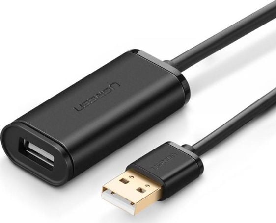 Cablu USB Ugreen USB-A - USB-A 15 m Negru (UGR405BLK)