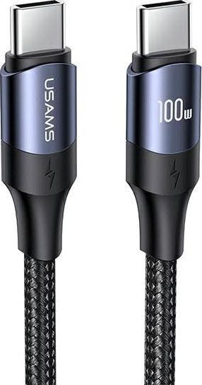 Cablu USB Usams USAMS U71 Cablu USB-C la USB-C 1,2 m 100 W PD Încărcare rapidă negru/negru SJ524USB01 (US-SJ524)