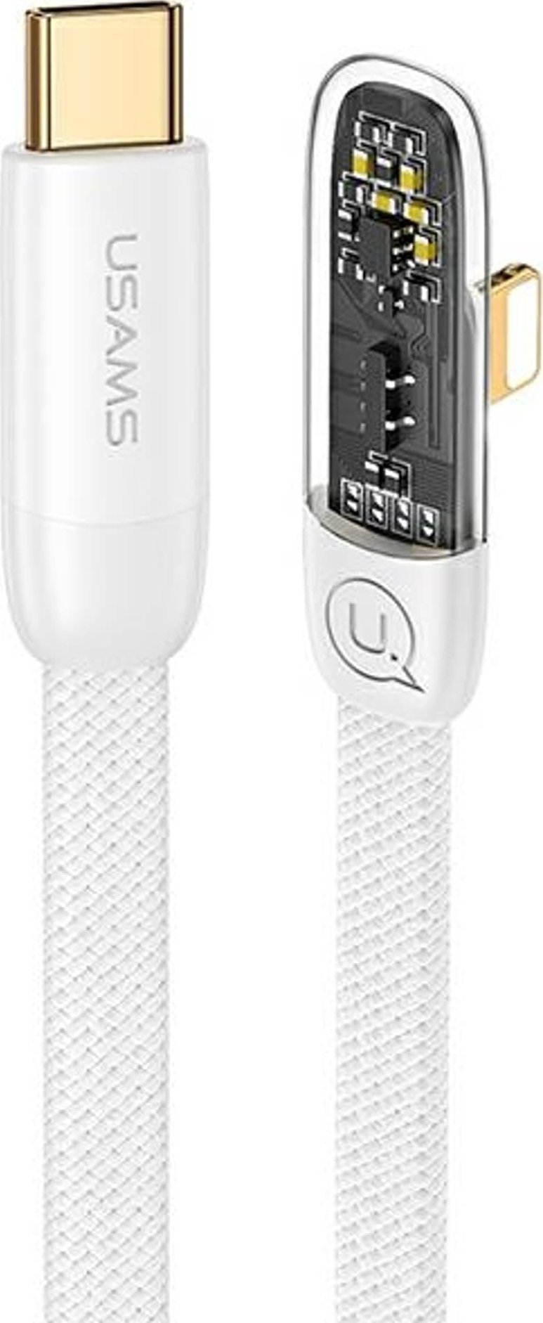 Cablu USB Usams USAMS USB-C - USB-C PD 20W Iceflake Series 2m cablu alb SJ586USB02 (US-SJ586)